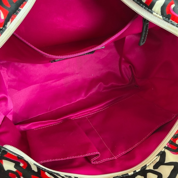 Coach Y2K Poppy Graffiti‎ Daisy Floral Hand Tote Crossbody Satin Bag - Picture 9 of 13